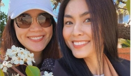 Tăng Thanh Hà sang Mỹ thăm mẹ con Thân Thúy Hà