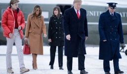 Quý tử út nhà Tổng thống Trump 12 tuổi đã cao hơn bố, đẹp trai như tài tử