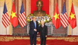 Tổng thống Trump hội đàm với Tổng Bí thư Nguyễn Phú Trọng tại Phủ chủ tịch