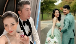 Ngân 98 khoe ảnh cưới bên Lương Bằng Quang, mọi sự chú ý đổ dồn vào vị trí 'ngồn ngộn'