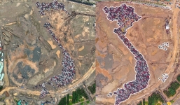 Hải Phòng xác lập kỷ lục thế giới xếp bản đồ Việt Nam được ghép từ 1.700 chiếc ô tô