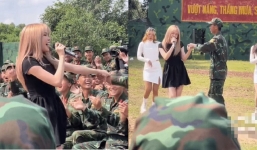 Thiều Bảo Trâm cao hứng nhảy nhót cùng một chiến sĩ đầy tình cảm sau ồn ào chia tay