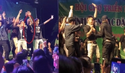 Ca sĩ TiTi HKT bị đám đông khán giả ùa lên bao vây, bảo vệ cản không nổi