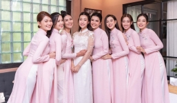 Cận cảnh lễ ăn hỏi Hoa hậu Đỗ Mỹ Linh, dàn phù dâu nổi bật toàn bông hậu