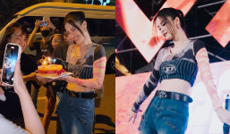 Đông Nhi tái xuất sau ồn ào đám cưới Diệu Nhi: Fan vây kín tổ chức sinh nhật muộn