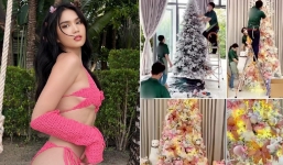 Biệt thự 50 tỷ của Ngọc Trinh trang hoàng Noel chuẩn phong cách 'nữ hoàng nội y'