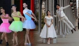 Ảnh Phan Hiển mặc váy hồng bị rò rỉ, liên quan đến đám cưới Khánh Thi 13 năm đợi chờ