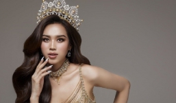 Đỗ Hà tại đêm chung kết Hoa hậu Việt Nam với hai thiết kế đối lập