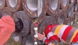 Phẫn nộ đoạn clip ghi cảnh 1 Tiktoker treo thưởng để dụ trẻ em chui vào ống bê tông