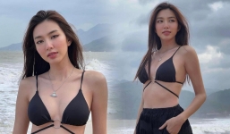 Video: Thùy Tiên chạy sóng Quy Nhơn đánh rơi cả hình tượng hoa hậu gây 'bão' mạng