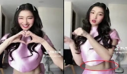 Video: Á hậu Phương Nhi nhún nhảy trước 'gương' khoe cơ bụng số 11 lấp ló gây sốt mạng