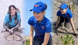 Hoa hậu Bảo Ngọc gợi nhớ lại hình ảnh đẹp của H'Hen Niê với khoảnh khắc không ngại chân lấm tay bùn