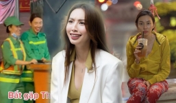 Sau khoảnh khắc đầy bất ổn, Thùy Tiên bị bắt gặp cất hình tượng hoa hậu để làm lao công