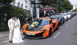 Chiêm ngưỡng dàn xe rước dâu 200 tỷ toàn 'xe hot' nổi nhất phố Hà Nội