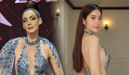 Nam Em 'chặt đẹp' Miss Universe 2005 khi đụng hàng, một điểm được xem lấn lướt cả hoa hậu quốc tế