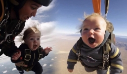 Sự thật loạt ảnh em bé được mẹ cho thử cảm giác mạnh khiến CDM bàn tán xôn xao