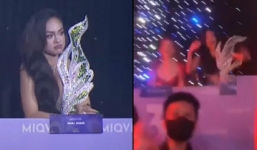 Dịu Thảo thành Hoa hậu cũng bị lu mờ bởi tình huống té ngã không tưởng của Mai Ngô