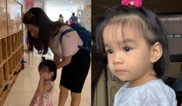 Xúc động con gái Phạm Quỳnh Anh vừa khóc vừa vẫy tay chào mẹ