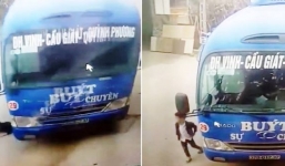 Tài xế bẻ lái cứu bé trai thoát chết trong tích tắc