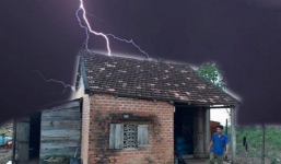 Cô gái bị sét đánh tử vong khi đứng trước cửa nhà