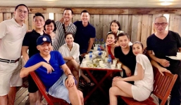 Tăng Thanh Hà diện áo đôi với chồng trong ngày sinh nhật 2 con