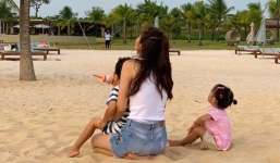 Lần đầu Tăng Thanh Hà khoe ảnh 2 con khi đi du lịch