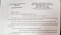 Sở GD lên tiếng về việc đề thi Ngữ văn lớp 10 nhầm năm sinh Tổng thống Mỹ