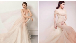 Đàm Thu Trang khoe váy cưới, cư dân mạng tìm ra điểm tương đồng với Hà Hồ