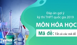 Đáp án gợi ý môn Hóa học kỳ thi tốt nghiệp THPT Quốc gia 2019