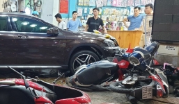 Hiện trường ngổn ngang vụ nữ tài xế lái Mercedes tông hàng loạt xe