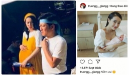 Trường Giang lại tung ảnh Nhã Phương bế em bé, fan háo hức đợi chờ