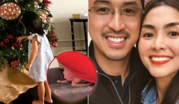 Sau màn lộ mặt con gái, Tăng Thanh Hà khoe tranh chân dung cả gia đình