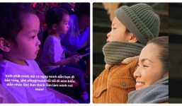 Cuối cùng, quý tử nhà Tăng Thanh Hà cũng lộ gần hết khuôn mặt khôi ngô