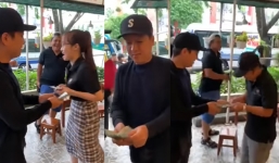 Sở hữu tài sản 'khủng', Trường Giang xởi lởi ôm cọc tiền 500 nghìn đi phân phát