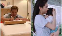 Không nỡ xa con, Nhã Phương ôm con gái lên phim trường để tiện chăm sóc