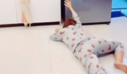 Giật mình thấy Khổng Tú Quỳnh vật lộn, lăn lê trên sàn nhà: Lý do khiến fan ngã ngửa