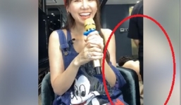 Hari Won livestream, vô tình lọt bóng dáng Trấn Thành bò dưới sàn gây tò mò