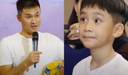 Quý tử nhà 'Hoa hậu hài' Thu Trang vừa thấy Công Vinh đã chạy ra ôm không rời