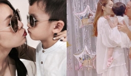 Tình cũ Trường Giang khoe con trai cao lớn khi vợ chồng Nhã Phương lộ ái nữ