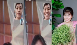 Cô gái Ngô Kiến Huy nâng đỡ tự tin khoe mặt mộc khi gọi facetime cho mẹ