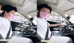 Bạn thân Trấn Thành buông cả hai tay khi lái ô tô, vô tư cười đùa