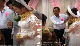 Cô dâu ở Sóc Trăng đeo vào nặng trĩu kín tay, kín cổ, nhan sắc gây chú ý hơn cả