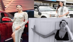 Chân dài được xế sang Đặng Lê Nguyên Vũ đưa đón vô tư khoe khoảnh khắc gợi cảm tại nhà riêng