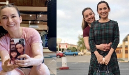 Mải chụp ảnh, Phi Nhung vô tình để lộ bí mật của ái nữ qua chiếc điện thoại phản chiếu trong gương