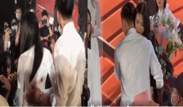 Đoàn Văn Hậu vượt đám đông chạy lên sân khấu ôm bạn gái Doãn Hải My vì trượt top 5