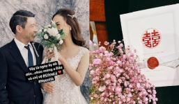 Hình ảnh thiệp cưới sang trọng, tinh tế của NSND Công Lý và bạn gái kém 15 tuổi