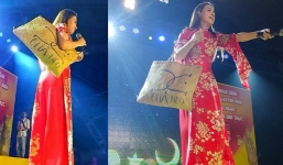 Đang biểu diễn, Phi Nhung được fan tặng món quà 'độc nhất vô nhị'