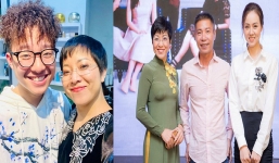 Phản ứng của vợ mới NSND Công Lý khi MC Thảo Vân khoe con trai cao lớn