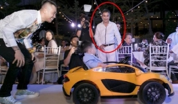 Xuất hiện trong tiệc thôi nôi, người bố quyền lực của Minh Nhựa chiếm 'spotlight' vì quá phong độ