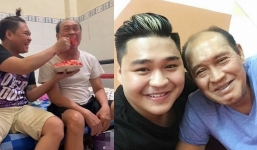 Hiếm lắm mới thấy con trai Lê Giang cười đùa bên bố ruột sau thời gian bị nói không hiếu thảo 